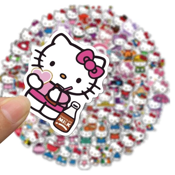 50 Pcs Cartoon Hello Kitty Stickers for Water Bottles, Waterproof Durable. - Picture 5 of 6